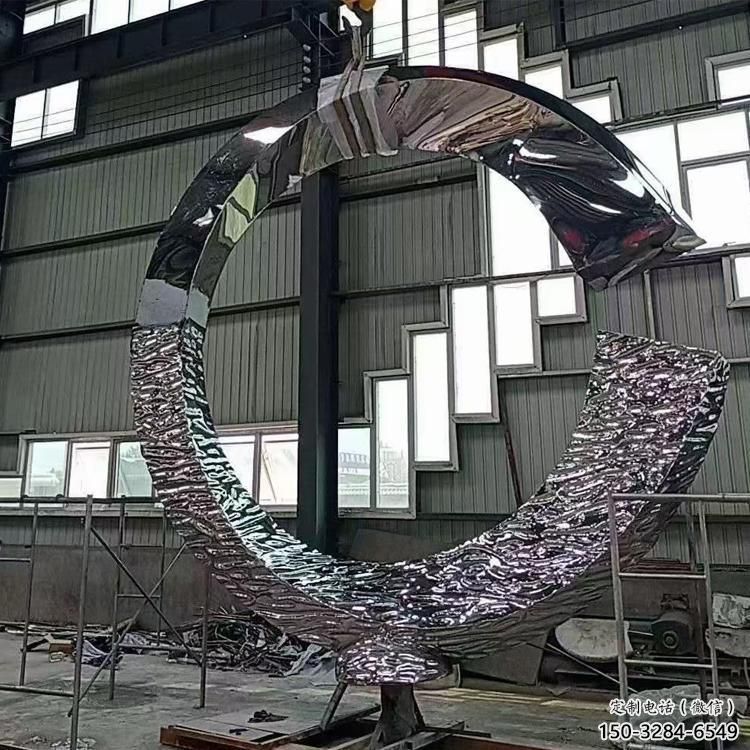 圓環雕塑造型選用，美陳雕塑，抽象不銹鋼圓環雕塑標準