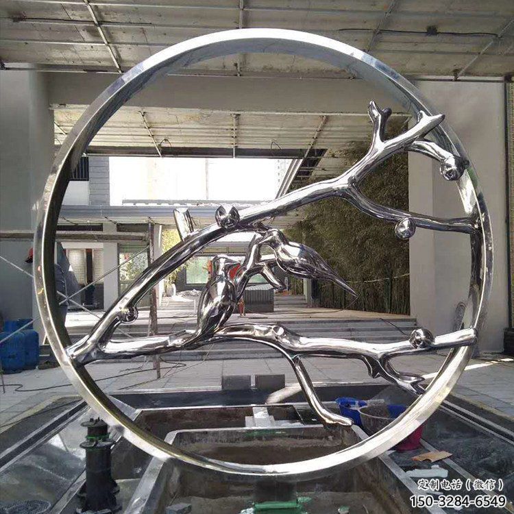 圓環(huán)景觀雕塑通用，城市雕塑，不銹鋼圓環(huán)雕塑指用