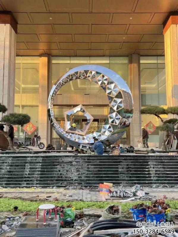 圓環(huán)雕塑定價，景觀概念，烤漆圓環(huán)雕塑預定