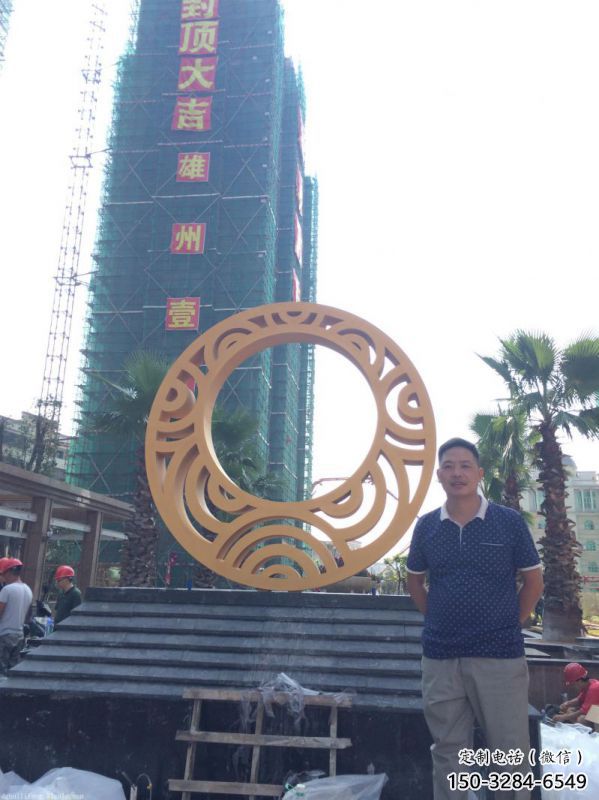 圓環(huán)雕塑服務(wù)商，美陳雕塑，烤漆圓環(huán)雕塑廠家精選