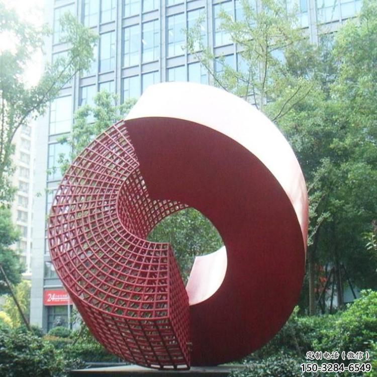 圓環(huán)雕塑選定，景觀雕塑，烤漆圓環(huán)雕塑生產商
