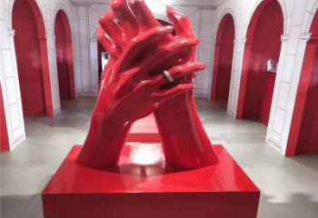 握手雕塑制作，歐式風格，地產不銹鋼握手雕塑優選