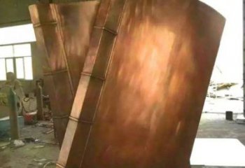 鑄銅書籍供應，街景小品，銅書籍雕塑廠家優價