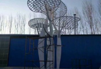 蘑菇樹雕塑生產(chǎn)商，廣場系列，創(chuàng)意鏤空蘑菇樹雕塑優(yōu)選