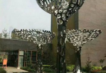 蘑菇樹雕塑生產(chǎn)商，街頭藝術(shù)，藝術(shù)鏤空蘑菇樹雕塑精選