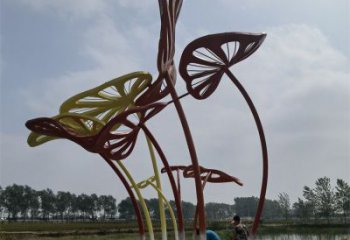 芭蕉葉雕塑常用，景觀概念，不銹鋼芭蕉葉雕塑生產(chǎn)