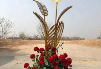 芭蕉葉雕塑定價，拉絲工藝，不銹鋼芭蕉葉雕塑制作