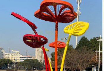 芭蕉葉雕塑訂做，公園雕塑，不銹鋼芭蕉葉雕塑公司