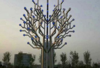 風(fēng)鈴樹雕塑服務(wù)商，白鋼構(gòu)件，不銹鋼風(fēng)鈴樹雕塑制作廠家