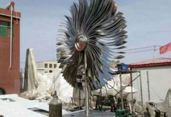 樹雕塑制造廠家，村標(biāo)概念，不銹鋼樹雕塑制作