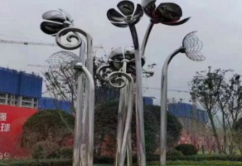 四葉草雕塑標準，陸地擺件，不銹鋼四葉草雕塑定制