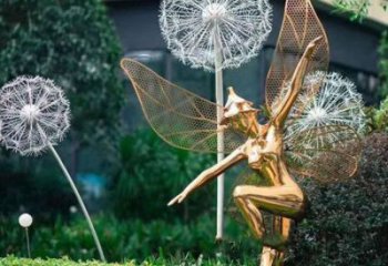 小精靈雕塑，抽象卡通雕塑，美陳人物擺件