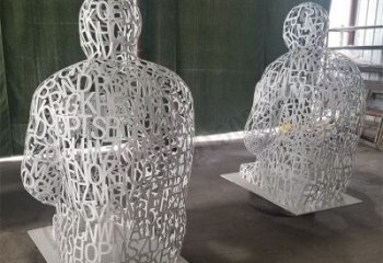 鏤空人物雕塑供給，景區(qū)雕塑，鐵藝字母人物雕塑供求