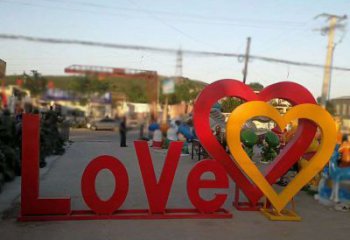 字母love雕塑精選，美陳雕塑，不銹鋼love雕塑通用