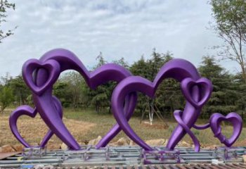 愛(ài)心雕塑制造商，鋼管組合，公共烤漆愛(ài)心雕塑優(yōu)選