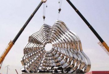 圓環鑄造觀賞型，露天雕塑，不銹鋼圓環雕塑訂做