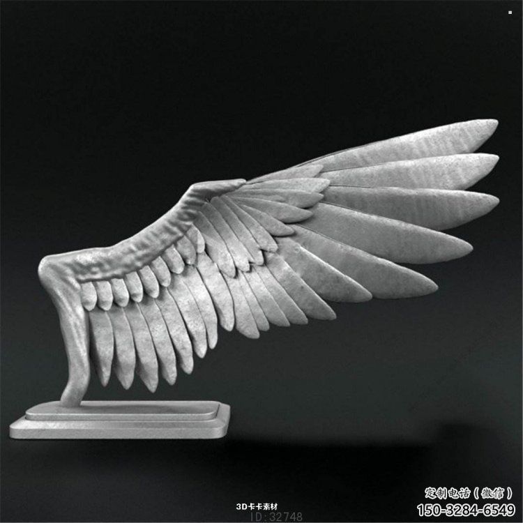 鳥翅雕塑選用，小區(qū)擺件，大型不銹鋼鳥翅雕塑公司