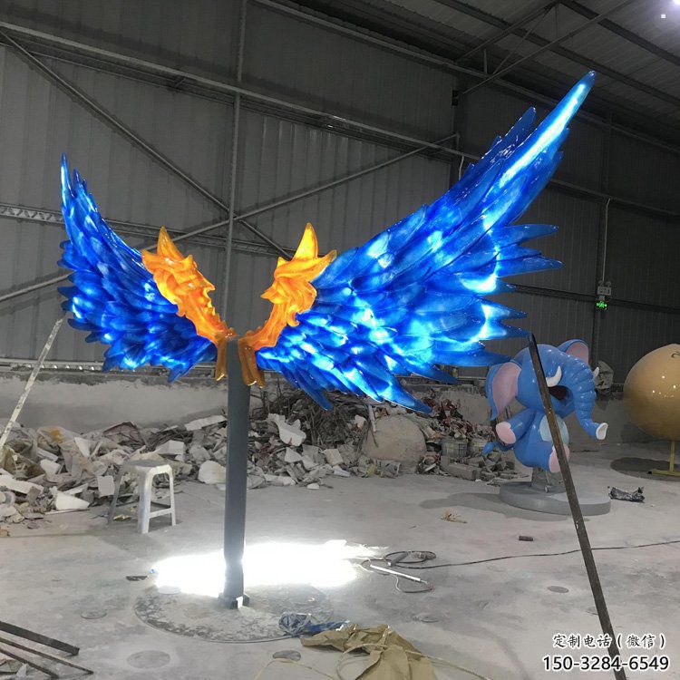 大型羽翼雕塑常用，戶外擺放，不銹鋼羽翼雕塑專供