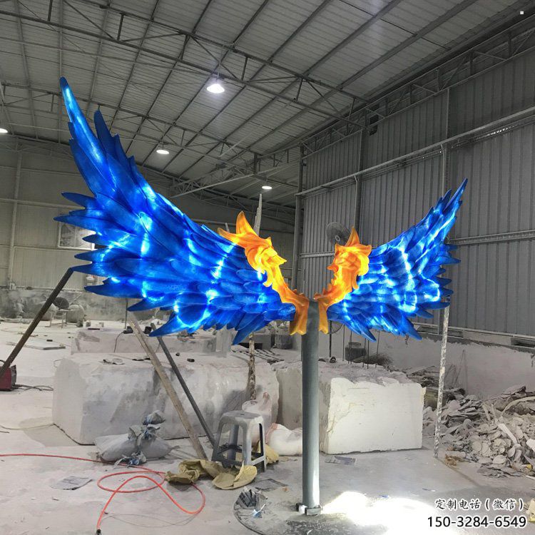 羽翼雕塑供給，美陳雕塑，不銹鋼羽翼雕塑廠