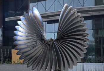 藝術鳥翅雕塑承接，景區案例，不銹鋼鳥翅雕塑定制
