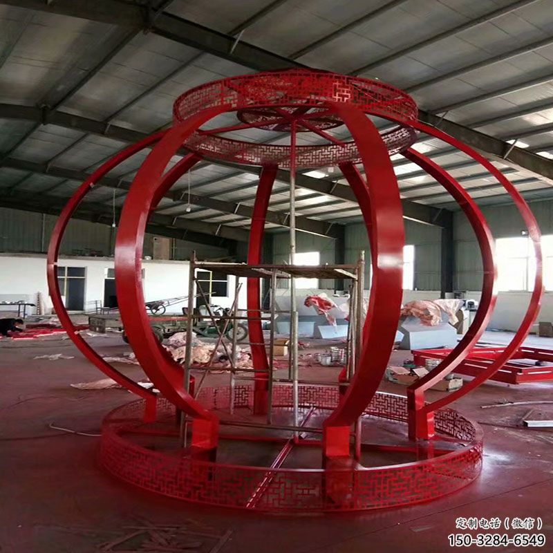 長樂景觀燈籠雕塑優選，陸地擺件，園林不銹鋼燈籠雕塑供應