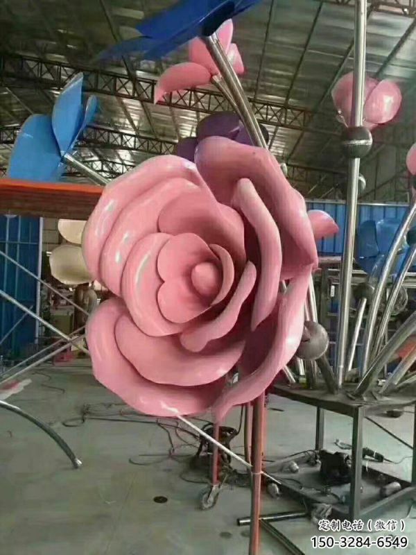 云浮牡丹花雕塑工廠優選，城市裝飾，牡丹花花朵雕塑供給