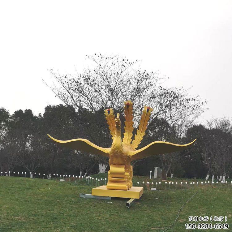 惠州鳳凰雕塑選用，美陳雕塑，鑄銅鳳凰雕塑工藝廠家