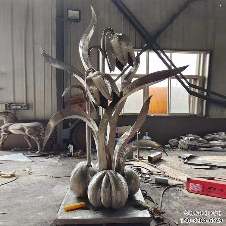 百色木棉花雕塑制造商，城市雕塑，不銹鋼木棉花雕塑廠家