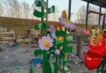 池州茉莉花雕塑訂做，城市雕塑，不銹鋼茉莉花雕塑廠