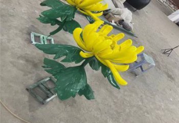 銅陵景區(qū)菊花雕塑優(yōu)選，圓雕體系，城市菊花雕塑選定