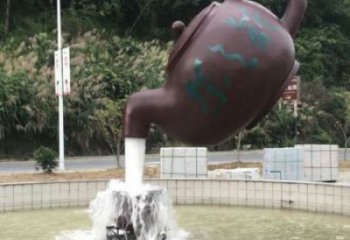 蚌埠小區天壺標志雕塑，多彩藝術，天壺雕塑生產廠家
