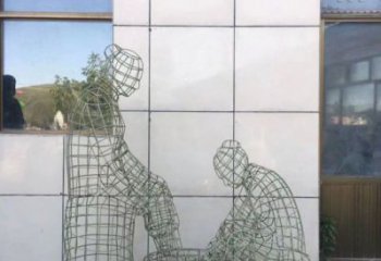 張掖鏤空孝道雕塑通用，街景小品，鐵藝洗腳雕塑制造