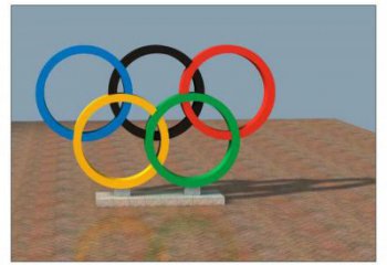 北海五環不銹鋼雕塑，現代景觀擺件，烤漆工藝制作