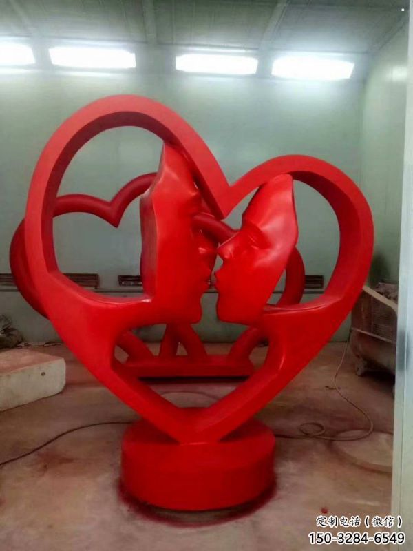 石家莊制造心形人物雕塑供需，鋼管組合，雕塑工程制作供應(yīng)