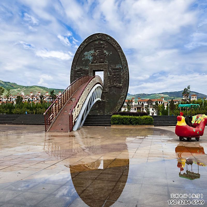 辛集步行街古幣雕塑