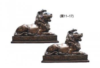 清鎮公園獅子雕塑供求，景觀雕塑，鑄銅趴獅雕塑優選