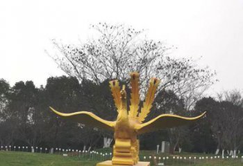 文昌鳳凰雕塑選用，美陳雕塑，鑄銅鳳凰雕塑工藝廠家