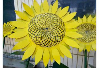 辛集抽象花籃雕塑展品，小區雕塑，葵花花籃雕塑工程制作精選