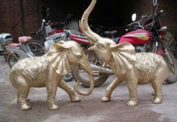 牡丹江大象雕塑制造商，小區(qū)擺件，銅大象雕塑提供