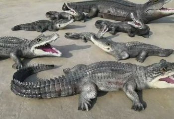 黃岡園林鱷魚雕塑