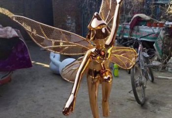 懷化小精靈雕塑，抽象卡通雕塑，美陳人物擺件