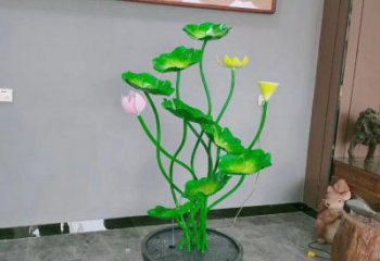 長春荷花雕塑異型優選，城市裝飾，展示荷花雕塑定做