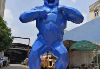 延邊彩繪黑猩猩雕塑