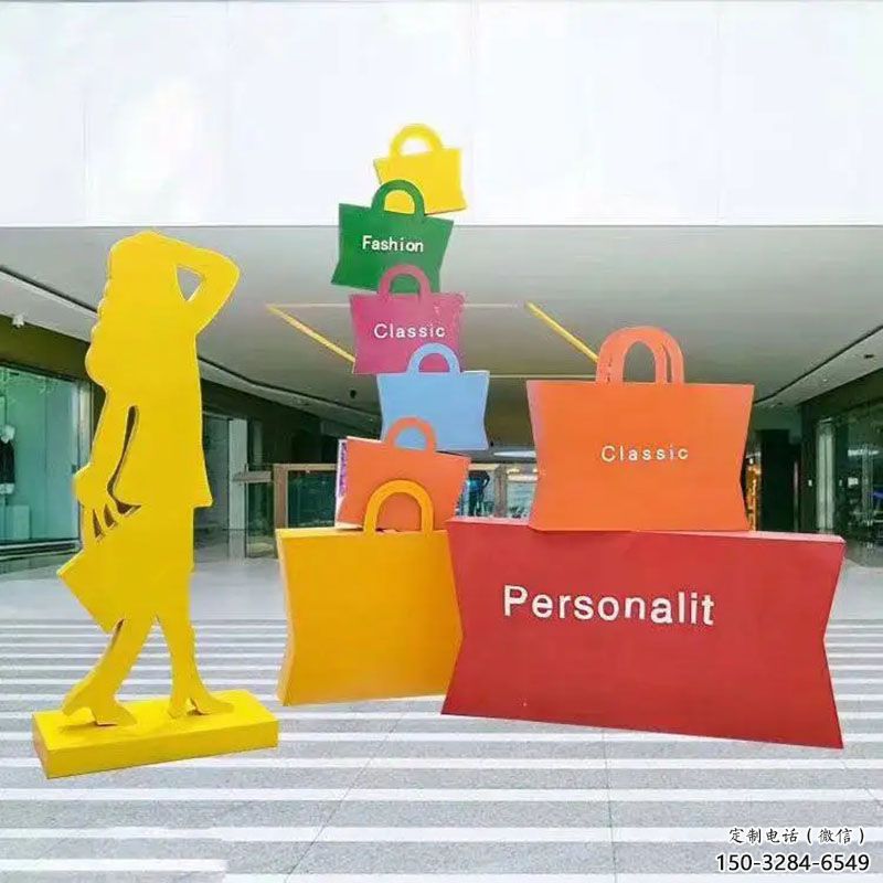 西湖購物人雕塑選定，景觀雕塑，不銹鋼購物人雕塑生產商