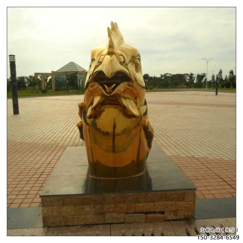 湟中不銹鋼生肖雕塑，鍍鈦工藝，公園廣場戶外擺放