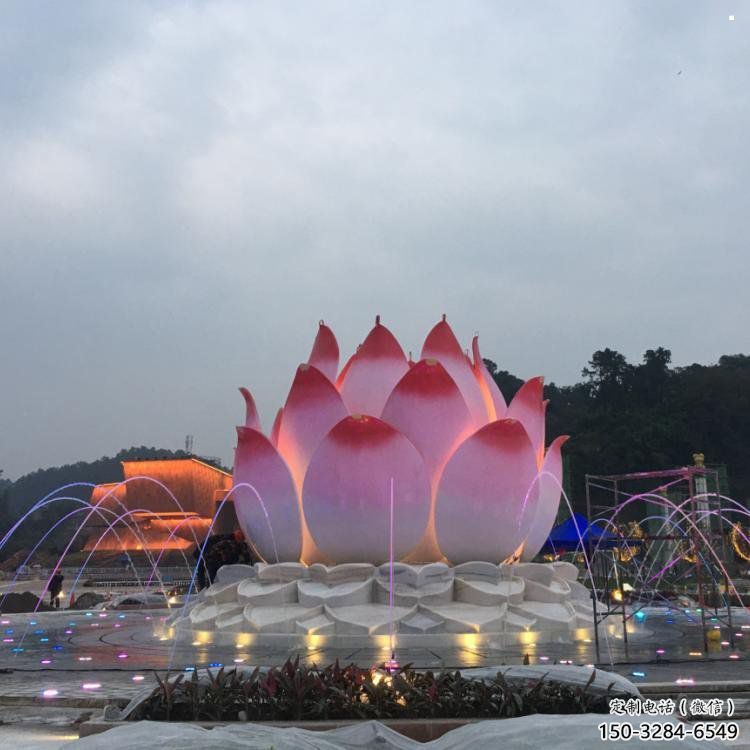 萬柏林蓮花雕塑廠家，景區(qū)雕塑，水景蓮花噴泉雕塑精選