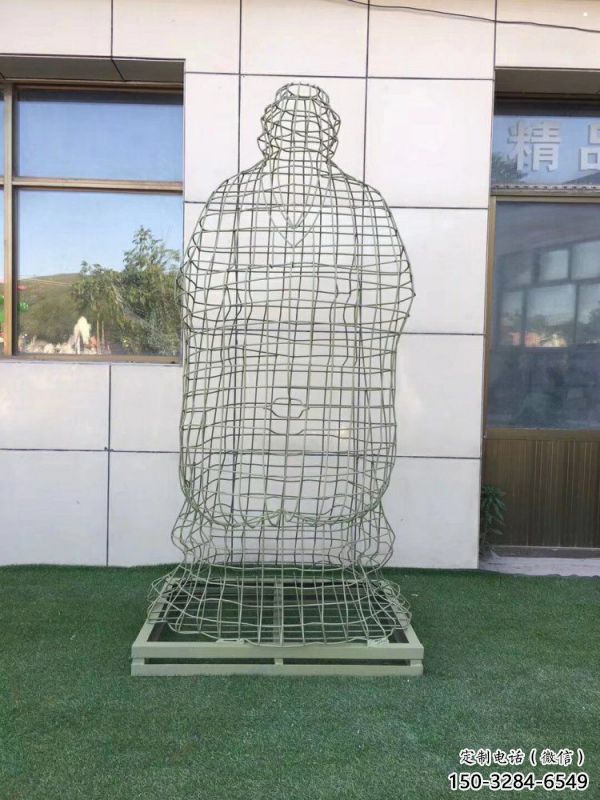 晉源鏤空孔子雕塑訂做，景區(qū)雕塑，鐵藝古代人物雕塑定價(jià)