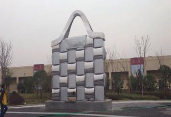 鷹潭景觀背包雕塑優選，陸地擺件，園林不銹鋼背包雕塑供應