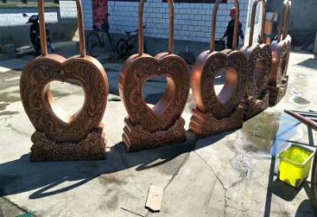 新城景觀同心鎖雕塑供應，藝術雕塑，現代鎖子雕塑供求