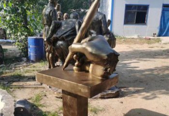 大武口手握鋼筆雕塑，街道標(biāo)識，玻璃鋼手握鋼筆雕塑廠家